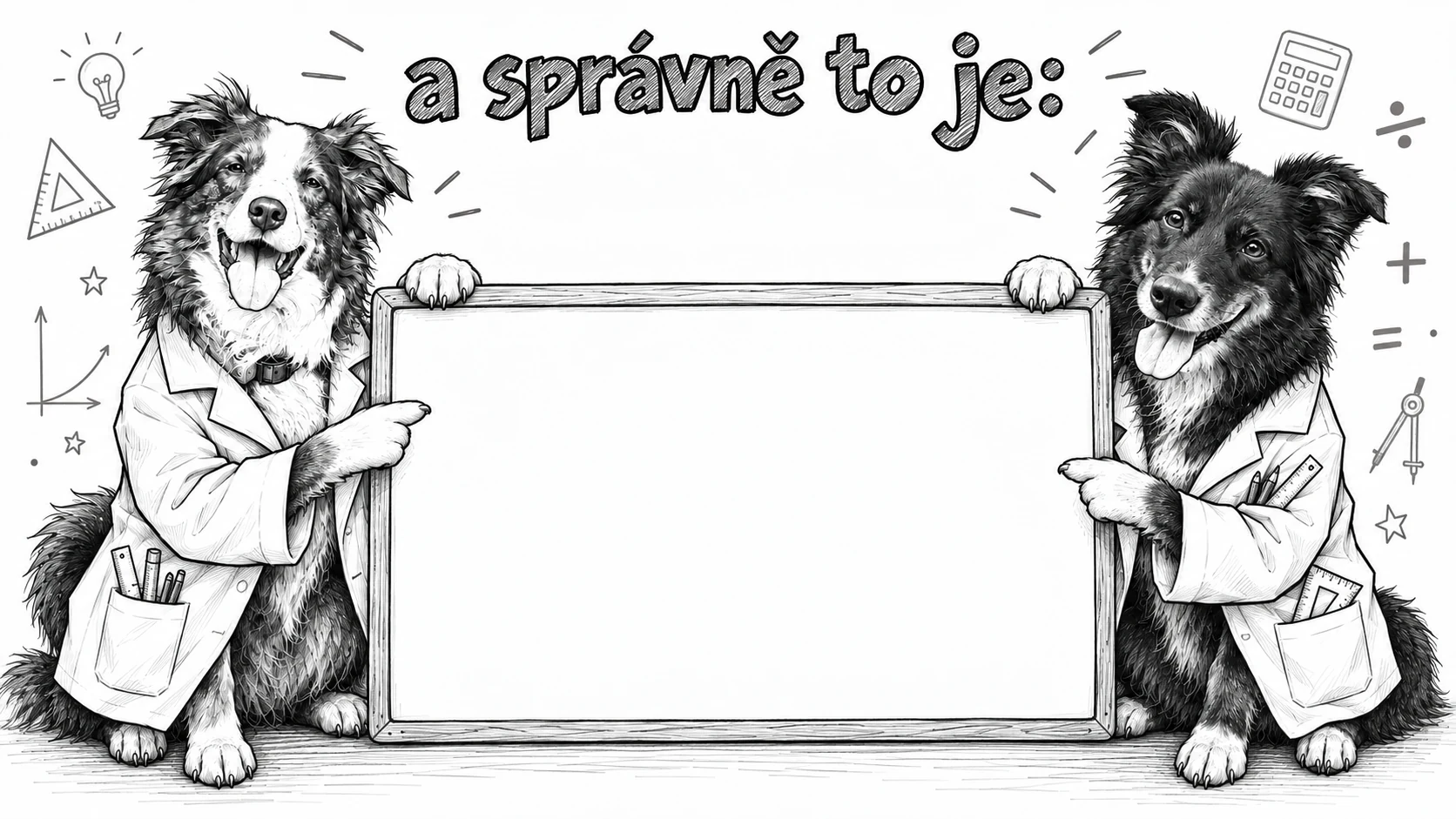 Psi ukazují správnou odpověď