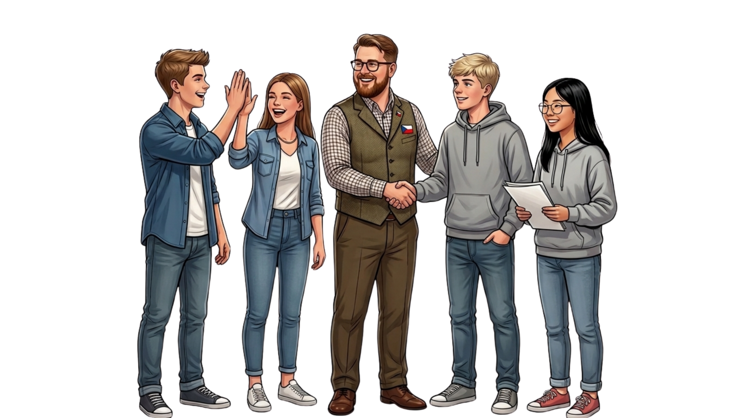 Ilustrace členů školního parlamentu